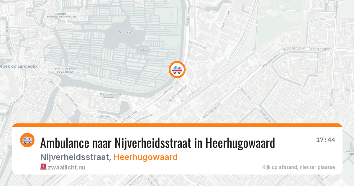 Ambulance naar Nijverheidsstraat in Heerhugowaard — 18 mei 2026