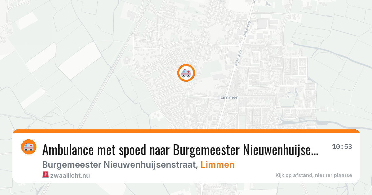 Ambulance met spoed naar Burgemeester Nieuwenhuijsenstraat in Limmen — 7 mei 2026