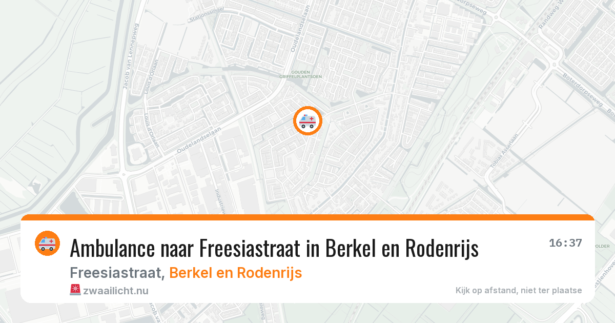 Ambulance naar Freesiastraat in Berkel en Rodenrijs — 22 feb 2026