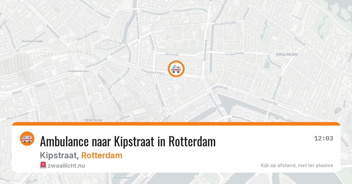 Ambulance naar Kipstraat in Rotterdam — 19 mei 2026