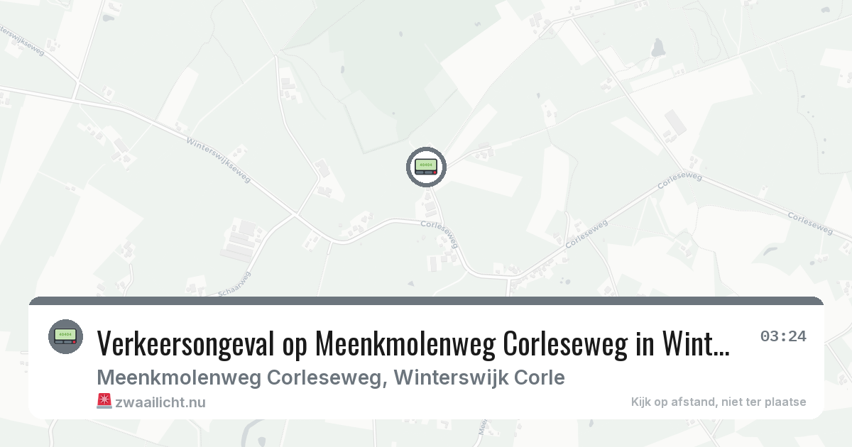 Verkeersongeval op Meenkmolenweg Corleseweg in Winterswijk Corle — 31 jan 2026