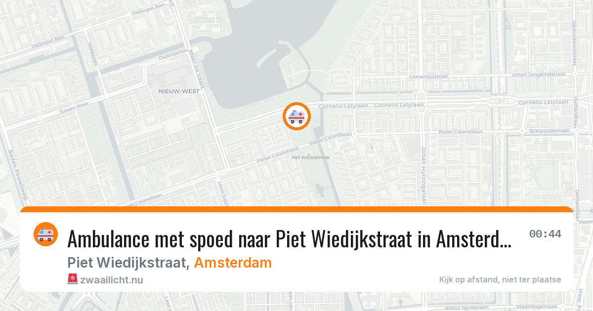 Ambulance met spoed naar Piet Wiedijkstraat in Amsterdam — 8 feb 2026