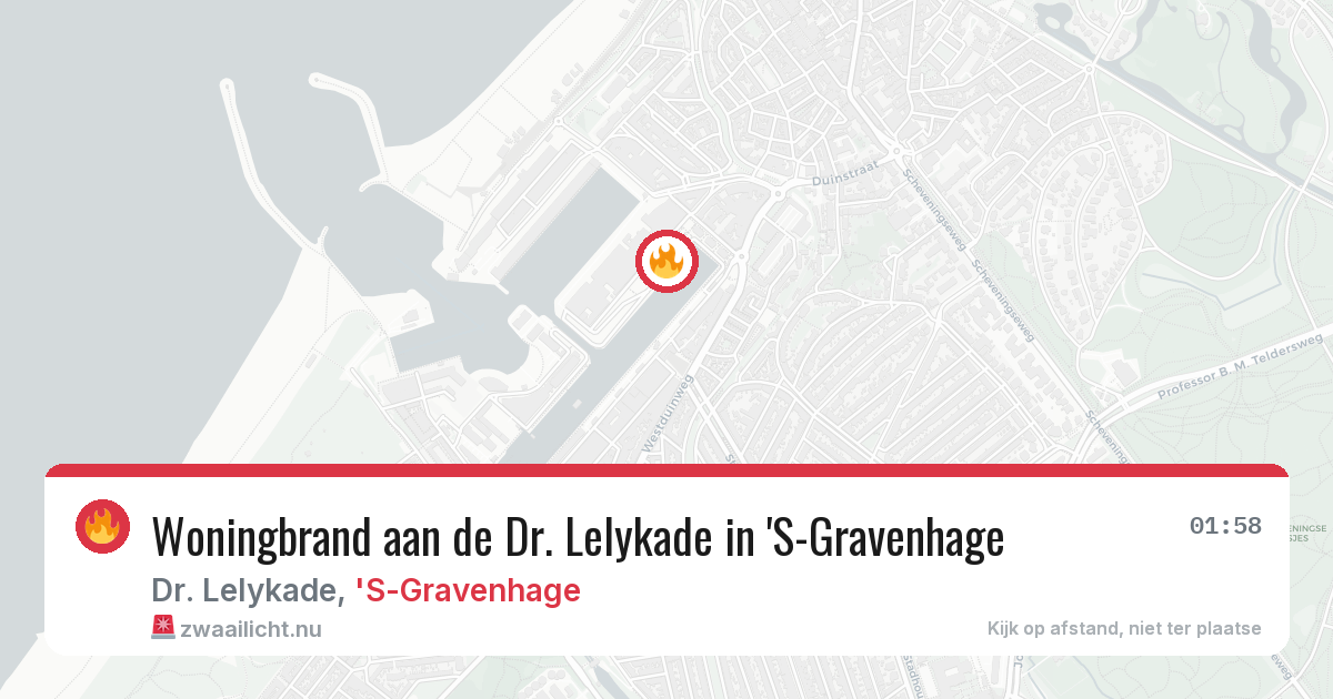 Woningbrand aan de Dr. Lelykade in 'S-Gravenhage — 25 mei 2026