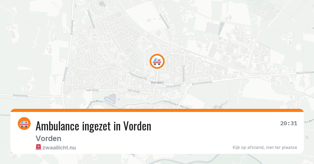 Ambulance ingezet in Vorden — 8 mei 2026