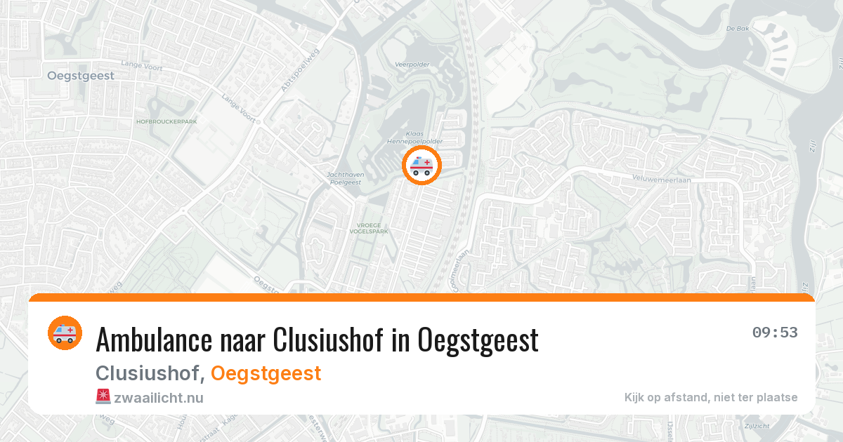 Ambulance naar Clusiushof in Oegstgeest — 28 apr 2026