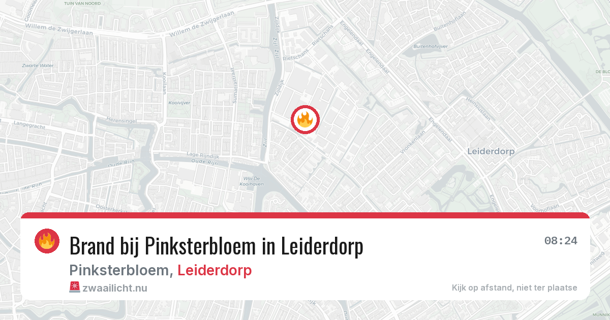 Brand bij Pinksterbloem in Leiderdorp — 20 jul 2026