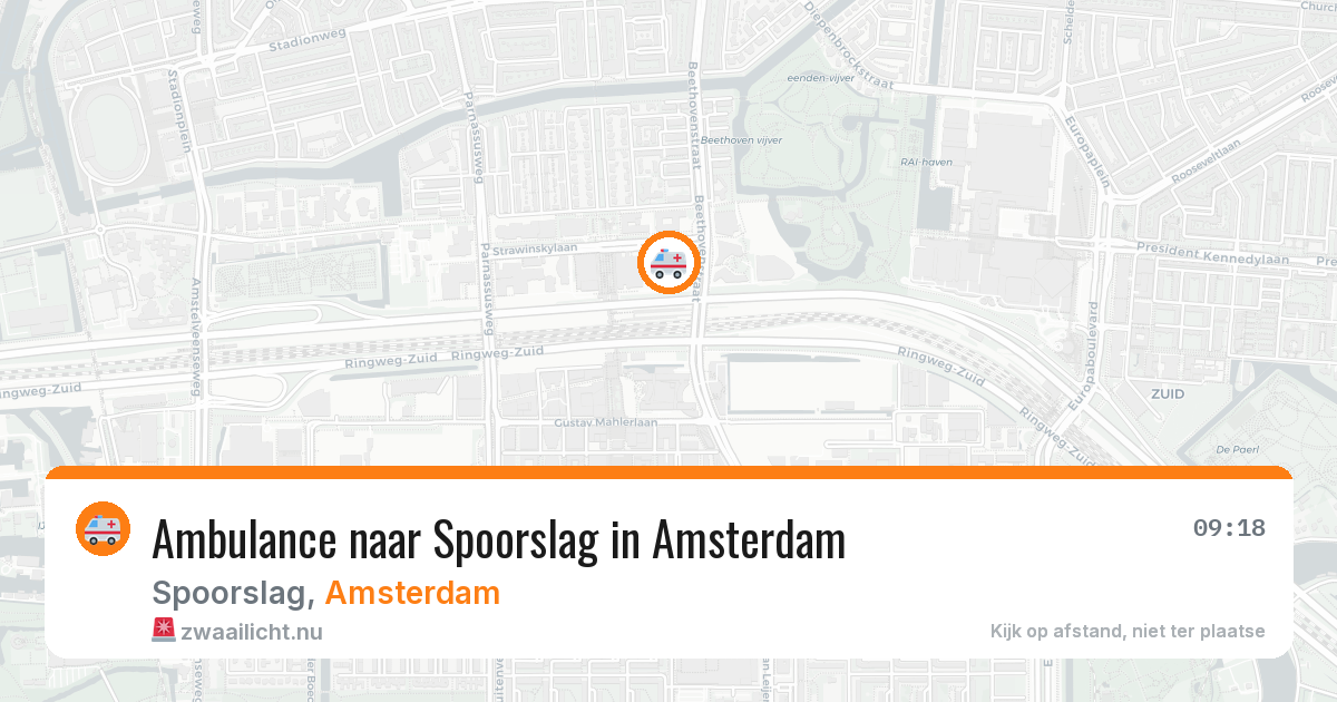 Ambulance naar Spoorslag in Amsterdam — 10 mrt 2026