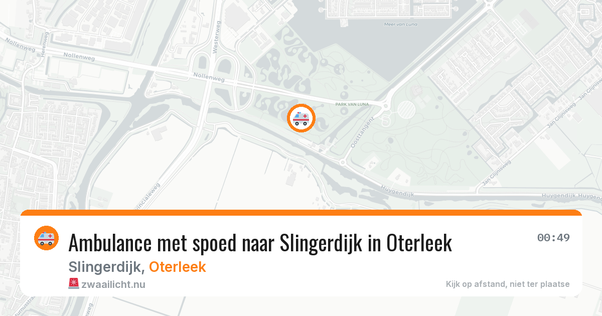 Ambulance met spoed naar Slingerdijk in Oterleek — 2 apr 2026