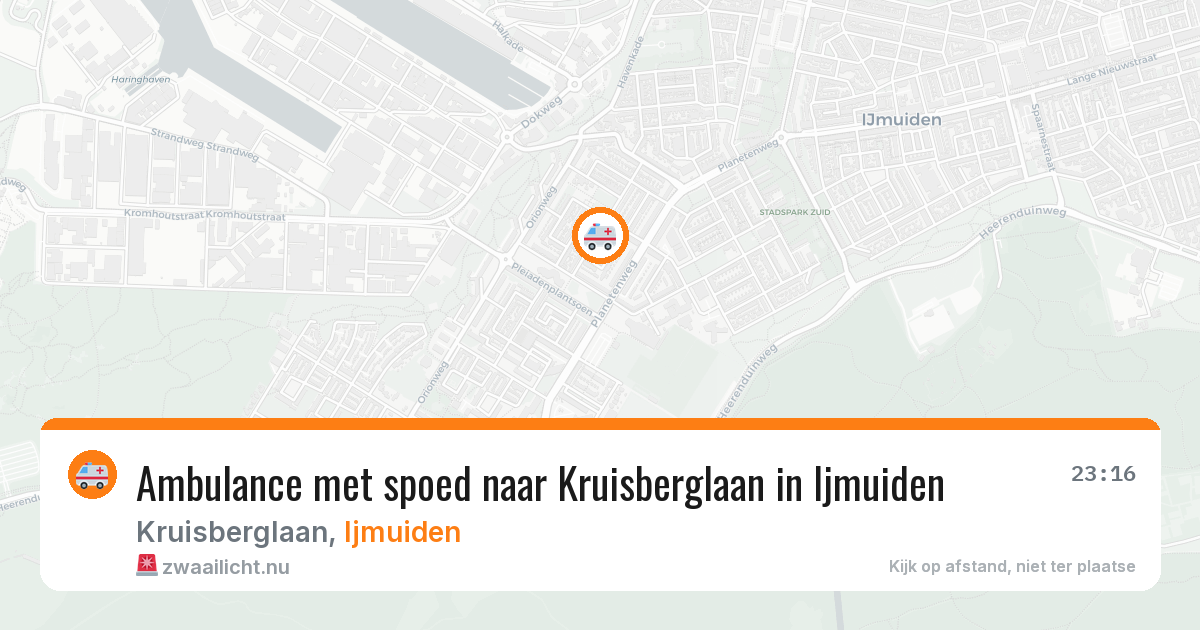 Ambulance met spoed naar Kruisberglaan in Ijmuiden — 5 apr 2026