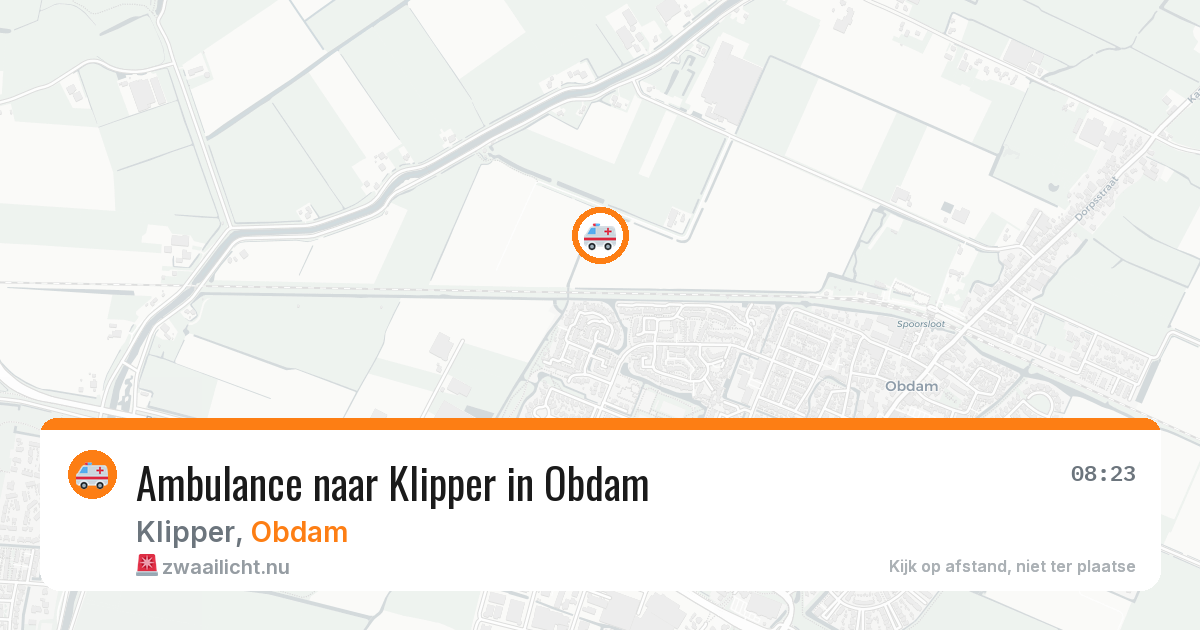 Ambulance naar Klipper in Obdam — 22 jul 2026