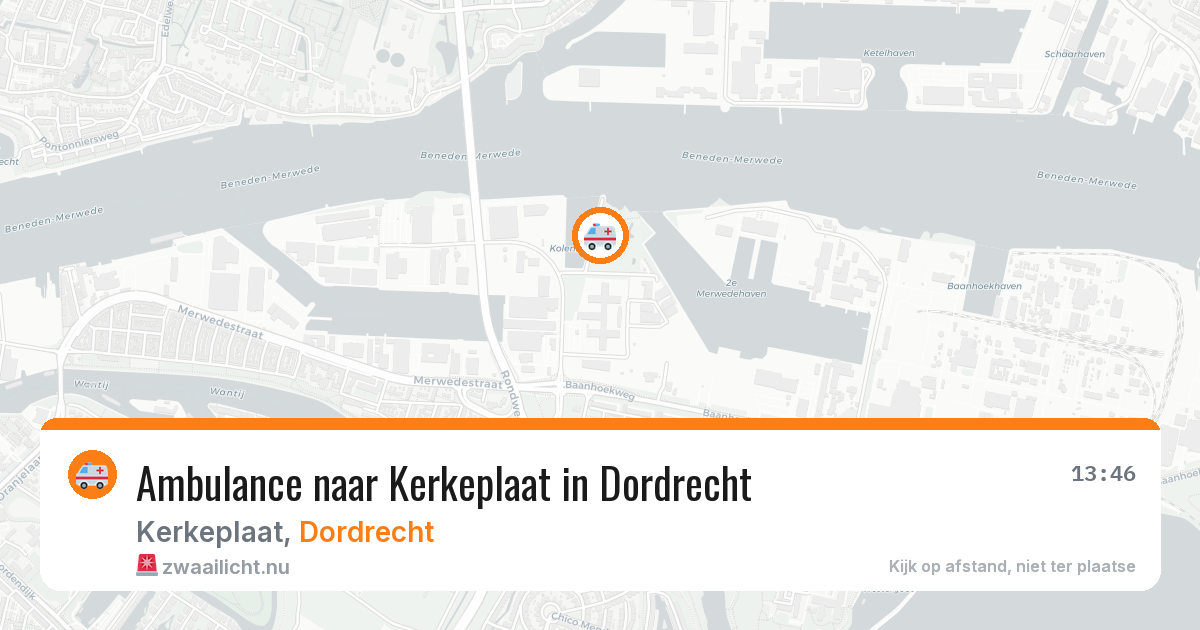 Ambulance naar Kerkeplaat in Dordrecht — 15 jul 2026