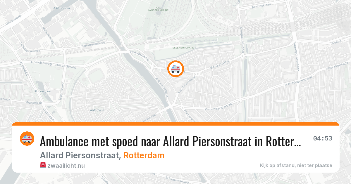 Ambulance met spoed naar Allard Piersonstraat in Rotterdam — 29 mrt 2026