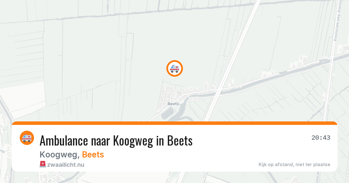 Ambulance naar Koogweg in Beets — 22 jun 2026