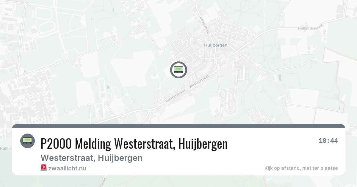 P2000 Melding Westerstraat, Huijbergen — 10 jul 2026