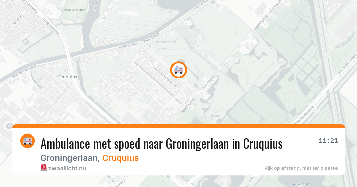 Ambulance met spoed naar Groningerlaan in Cruquius — 1 jun 2026