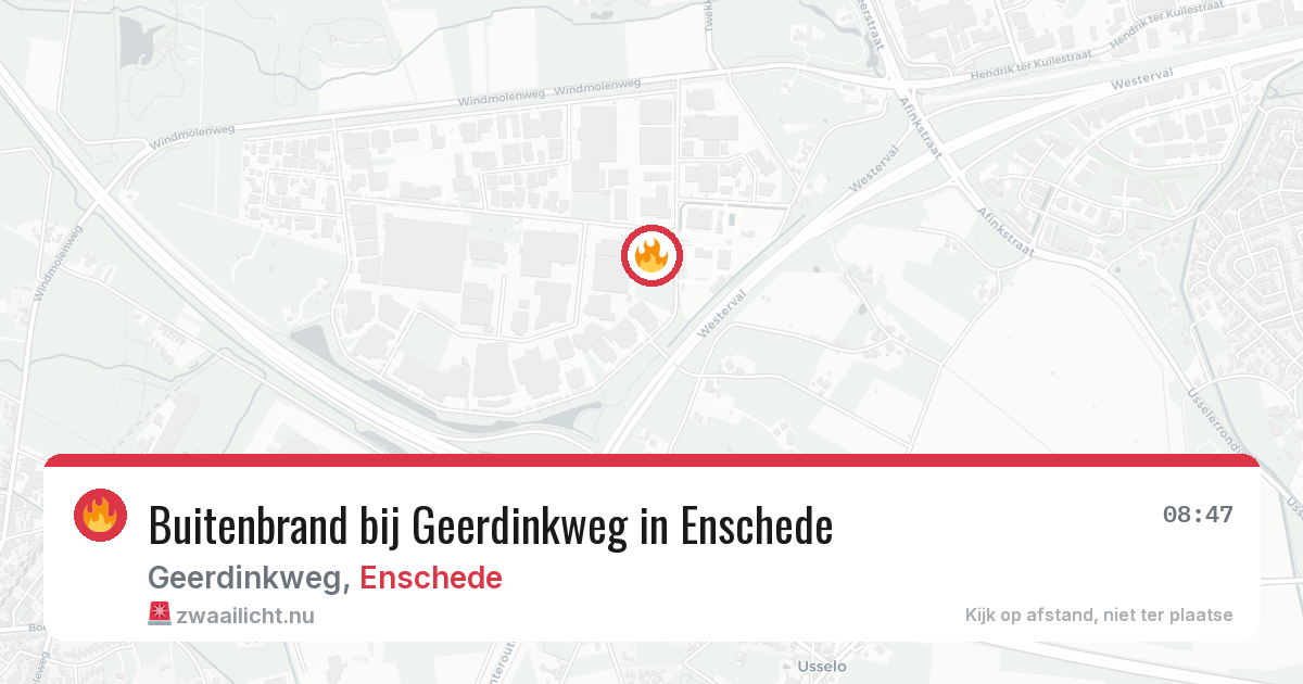 Buitenbrand bij Geerdinkweg in Enschede — 7 apr 2026