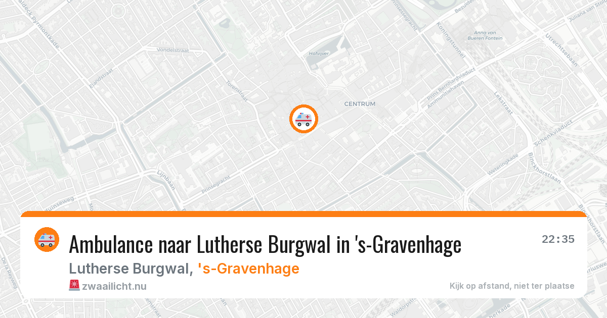 Ambulance naar Lutherse Burgwal in 's-Gravenhage — 21 mei 2026