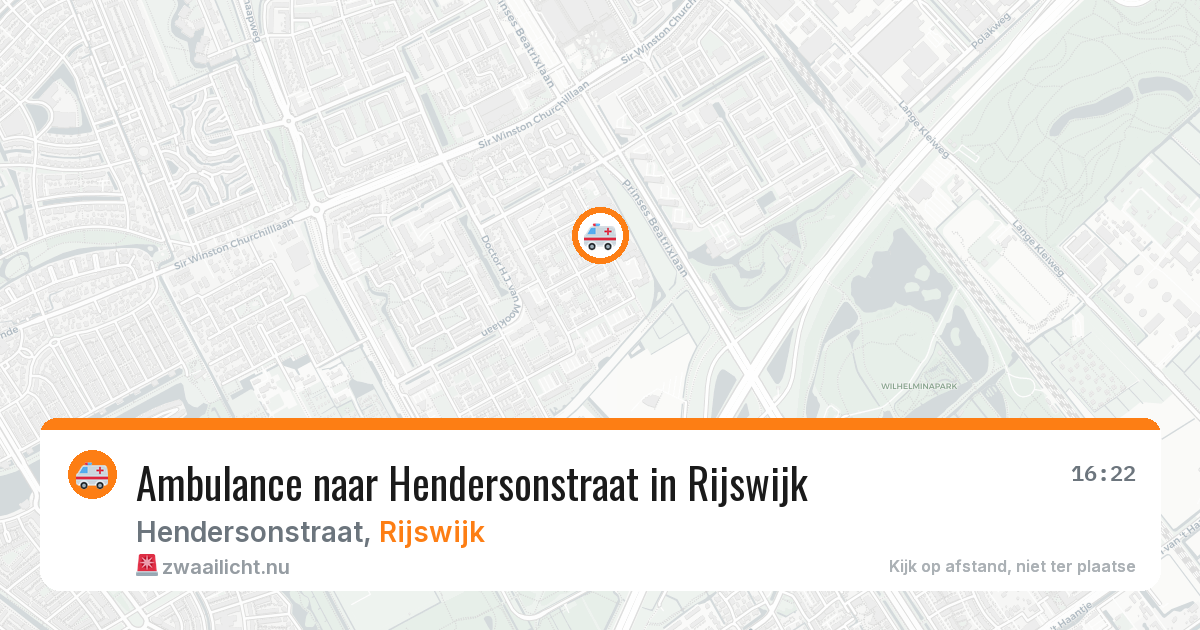 Ambulance naar Hendersonstraat in Rijswijk — 11 jul 2026