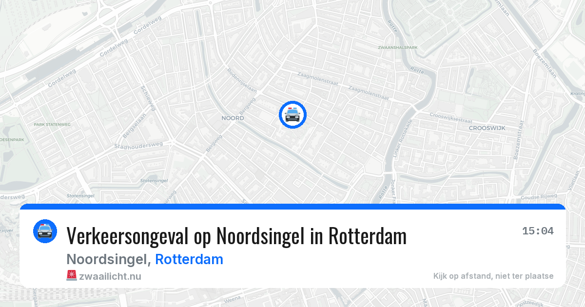 Verkeersongeval op Noordsingel in Rotterdam — 13 jul 2026