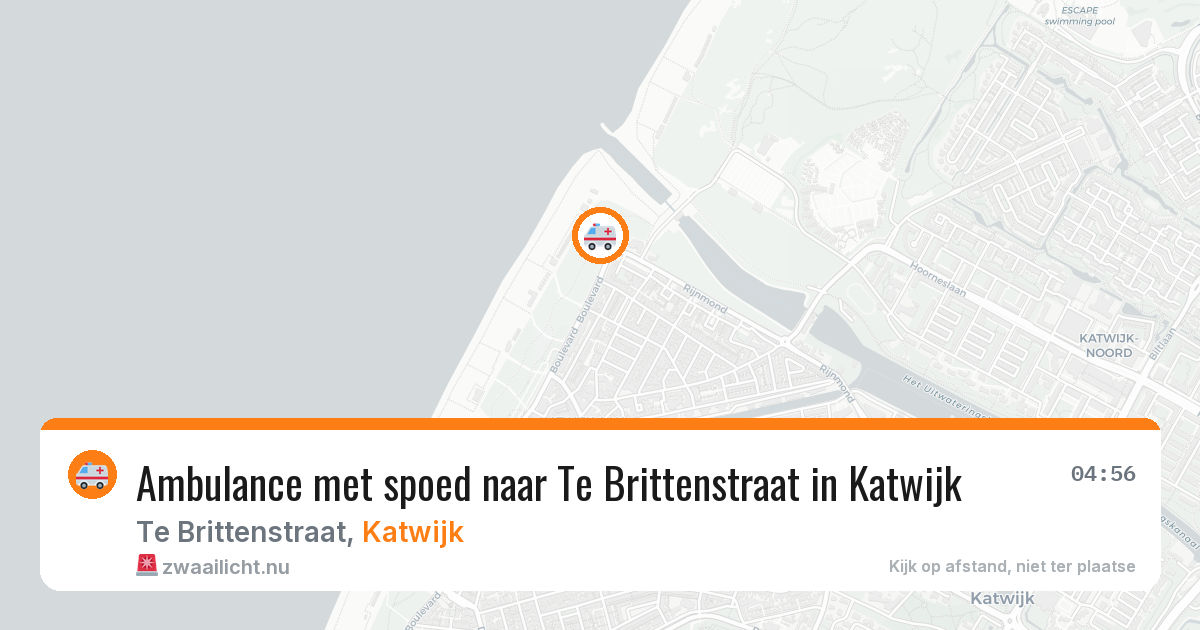 Ambulance met spoed naar Te Brittenstraat in Katwijk — 11 mrt 2026