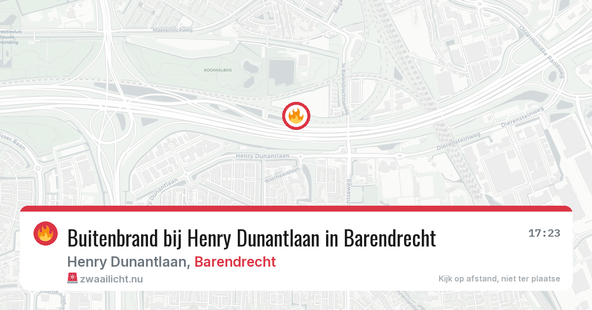 Buitenbrand bij Henry Dunantlaan in Barendrecht — 23 jul 2026