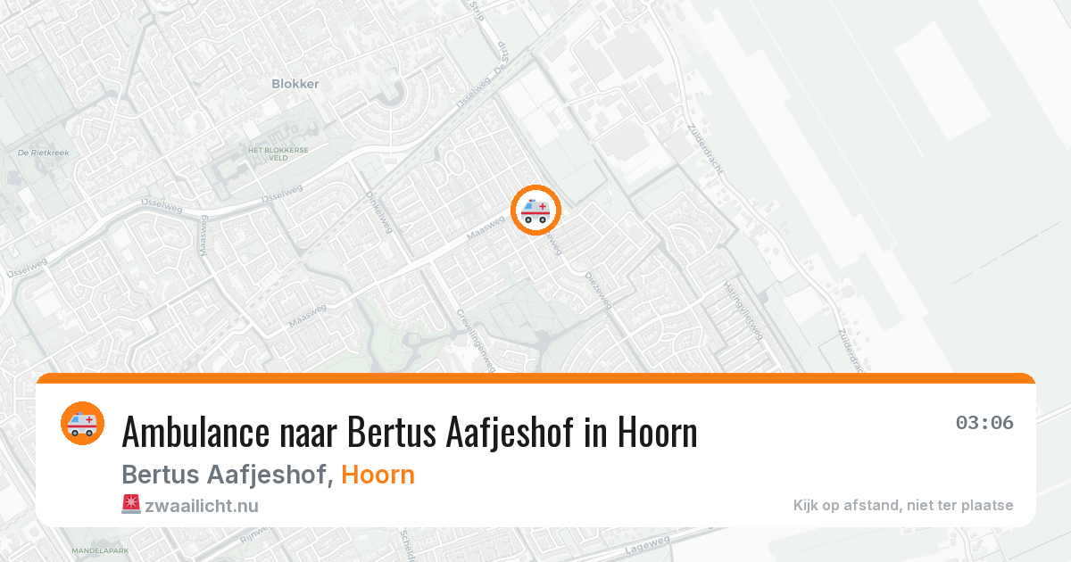 Ambulance naar Bertus Aafjeshof in Hoorn — 14 jul 2026