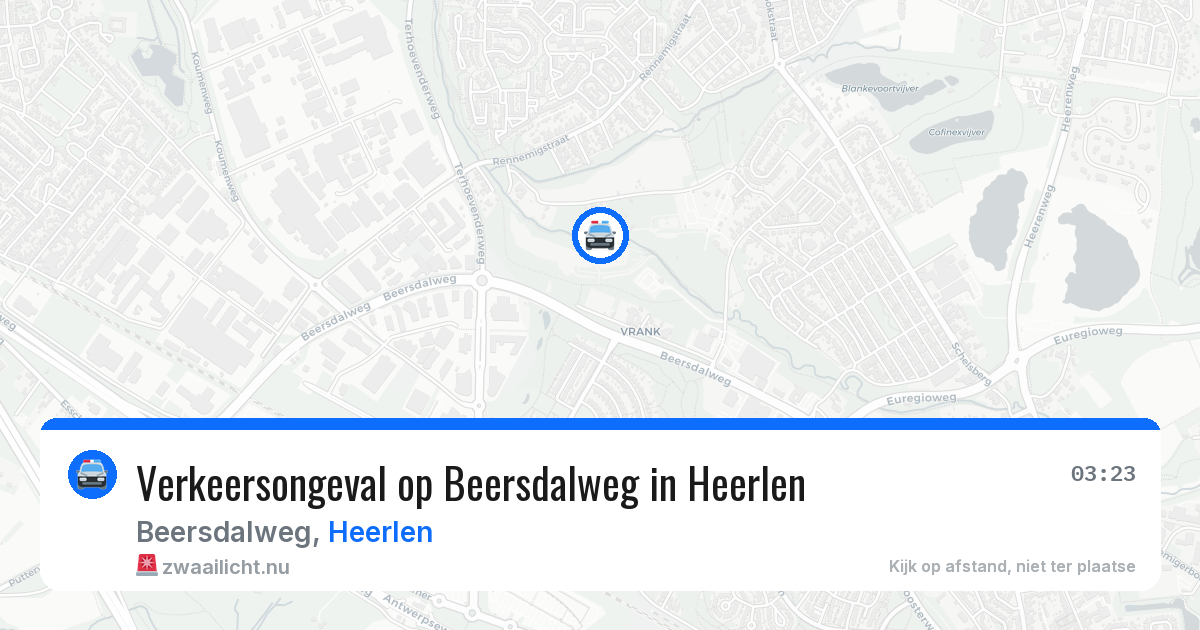 Verkeersongeval op Beersdalweg in Heerlen — 20 jan 2026