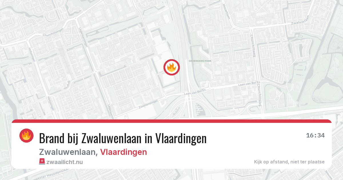 Brand bij Zwaluwenlaan in Vlaardingen — 27 mrt 2026