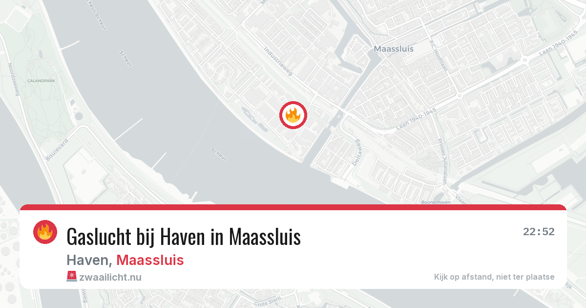 Gaslucht bij Haven in Maassluis — 4 jun 2026