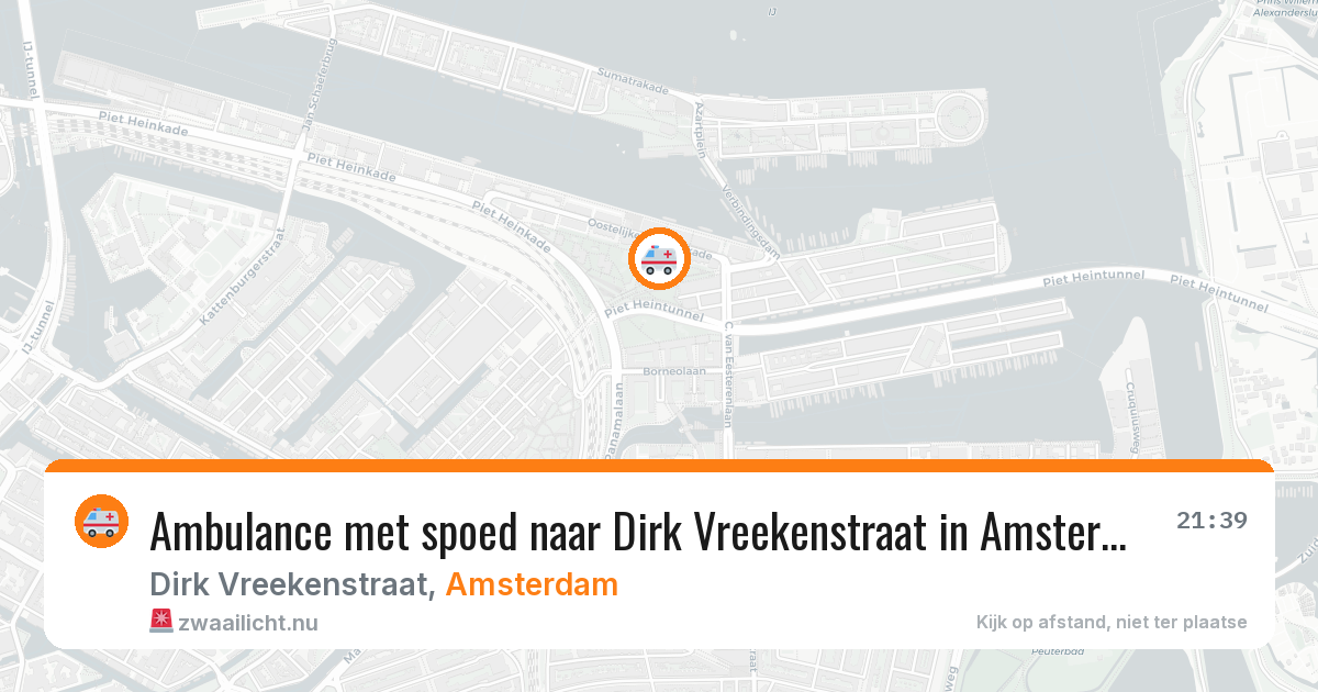 Ambulance met spoed naar Dirk Vreekenstraat in Amsterdam — 24 mei 2026