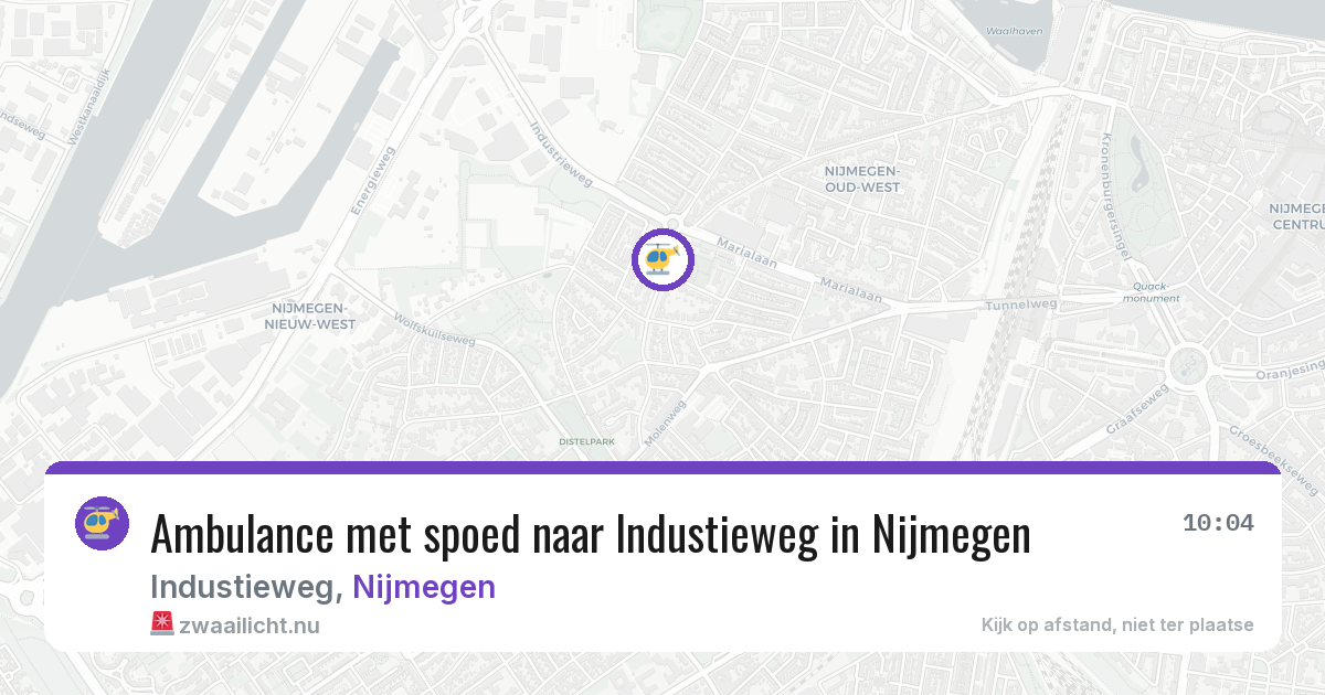 Ambulance met spoed naar Industieweg in Nijmegen — 8 jun 2026