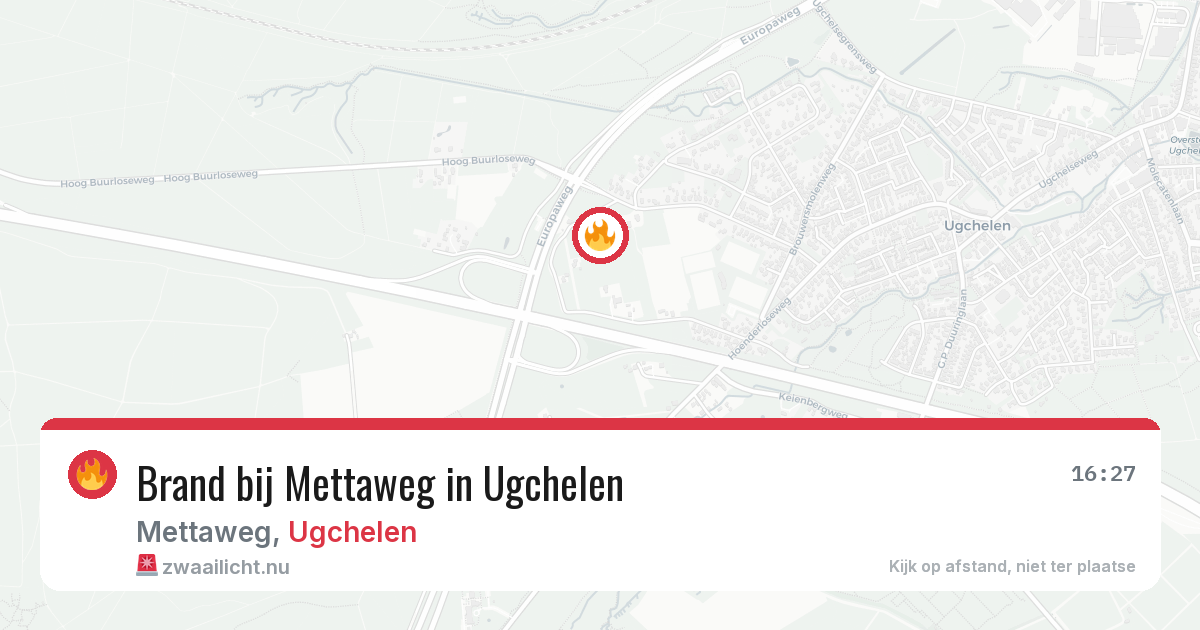 Brand bij Mettaweg in Ugchelen — 14 jul 2026