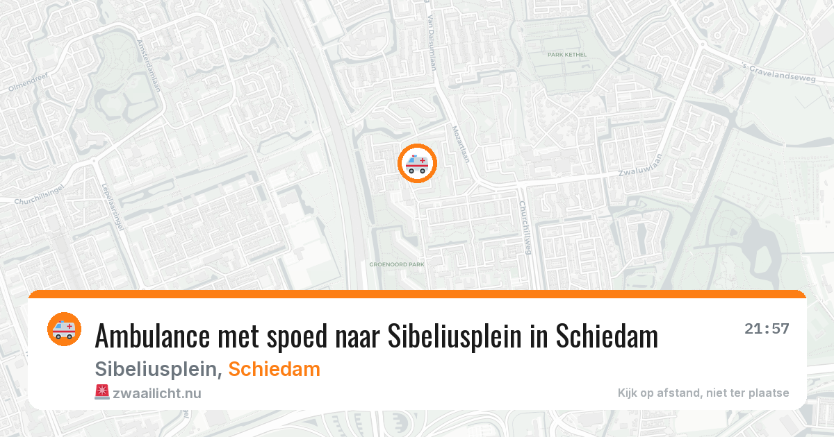 Ambulance met spoed naar Sibeliusplein in Schiedam — 25 mrt 2026