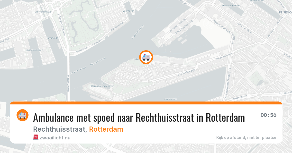 Ambulance met spoed naar Rechthuisstraat in Rotterdam — 18 jul 2026