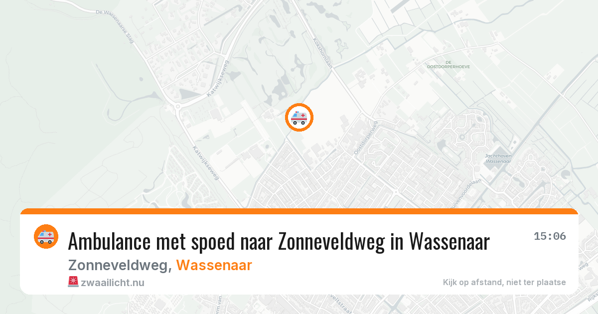 Ambulance met spoed naar Zonneveldweg in Wassenaar — 20 jan 2026