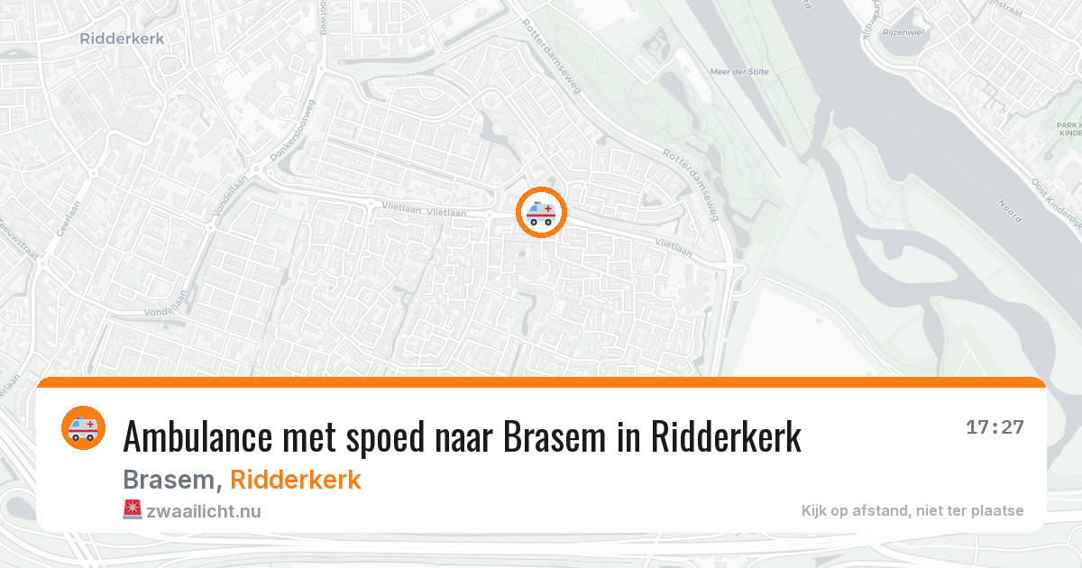 Ambulance met spoed naar Brasem in Ridderkerk — 14 jul 2026
