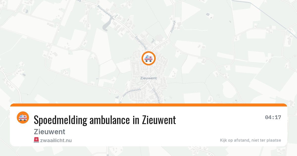 Spoedmelding ambulance in Zieuwent — 18 jul 2026