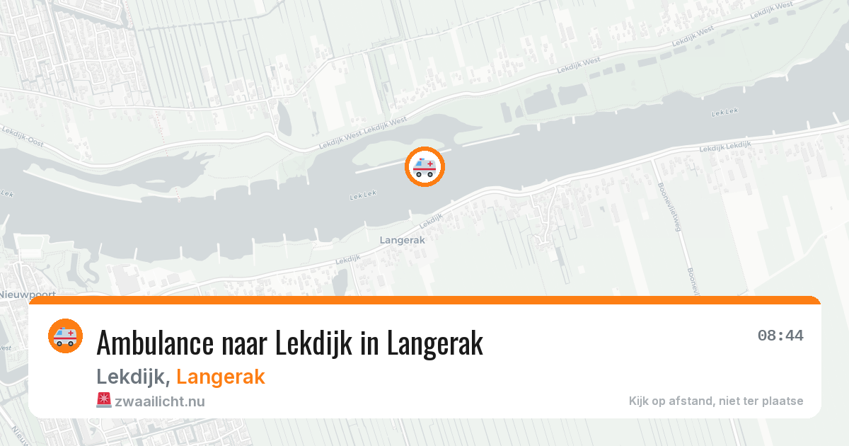 Ambulance naar Lekdijk in Langerak — 18 mei 2026
