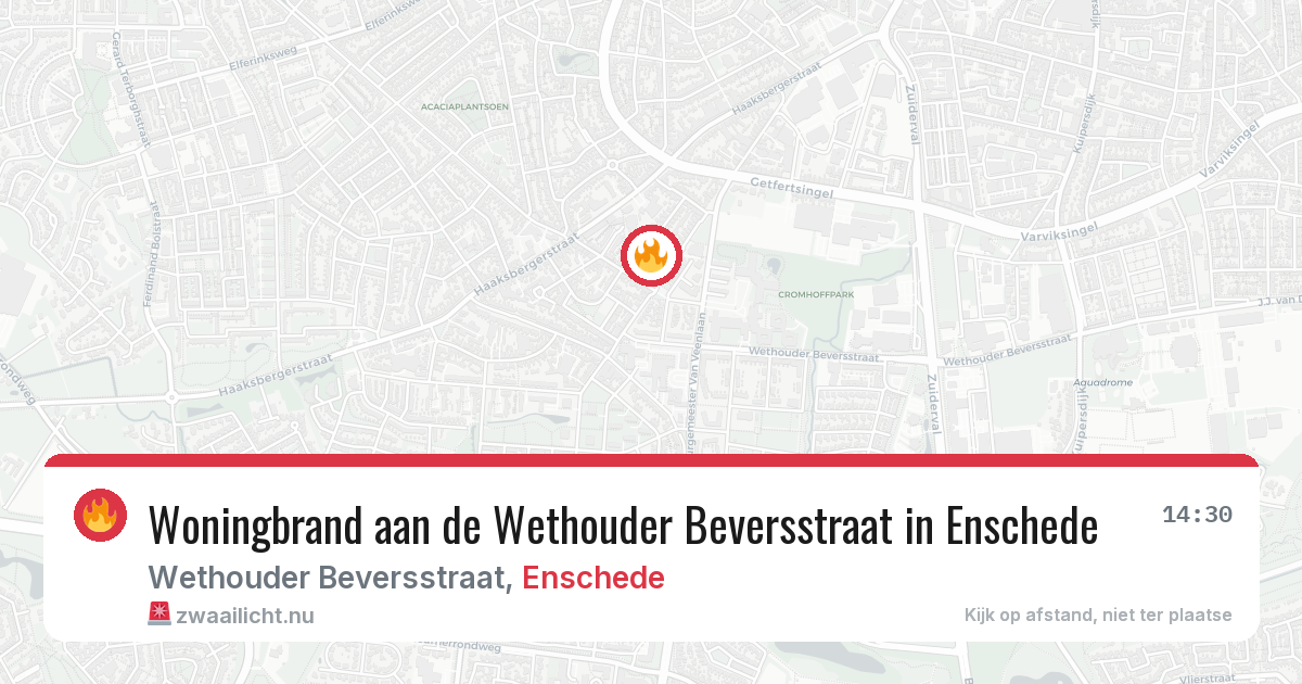 Woningbrand aan de Wethouder Beversstraat in Enschede — 19 jan 2026