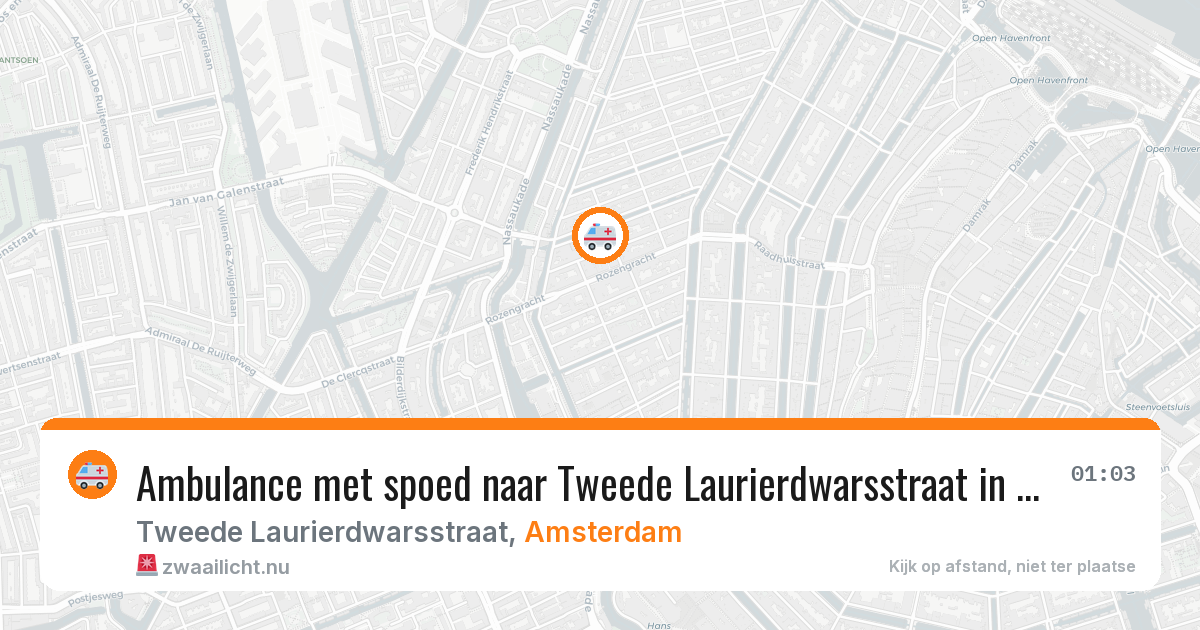 Ambulance met spoed naar Tweede Laurierdwarsstraat in Amsterdam — 7 apr 2026
