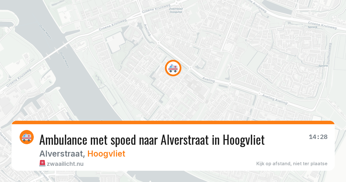 Ambulance met spoed naar Alverstraat in Hoogvliet — 4 mei 2026