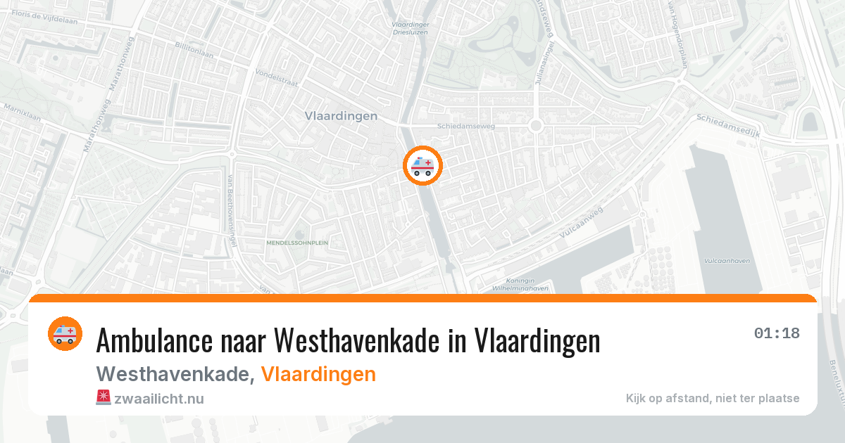 Ambulance naar Westhavenkade in Vlaardingen — 11 jul 2026