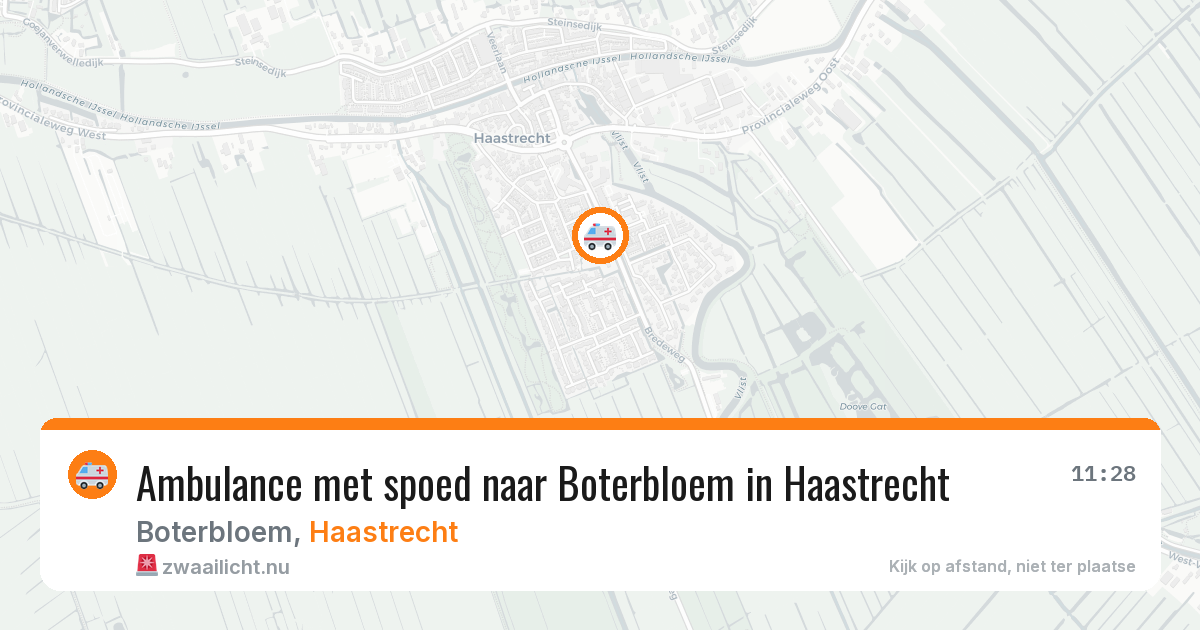 Ambulance met spoed naar Boterbloem in Haastrecht — 10 jul 2026