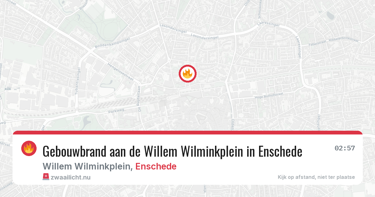 Gebouwbrand aan de Willem Wilminkplein in Enschede — 10 mei 2026