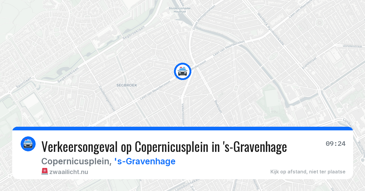 Verkeersongeval op Copernicusplein in 's-Gravenhage — 16 jul 2026