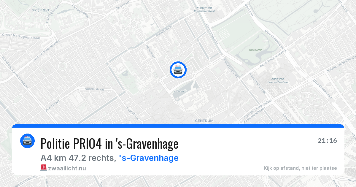 Politie PRIO4 in 's-Gravenhage — 18 jul 2026 | 🚨 Zwaailicht.nu