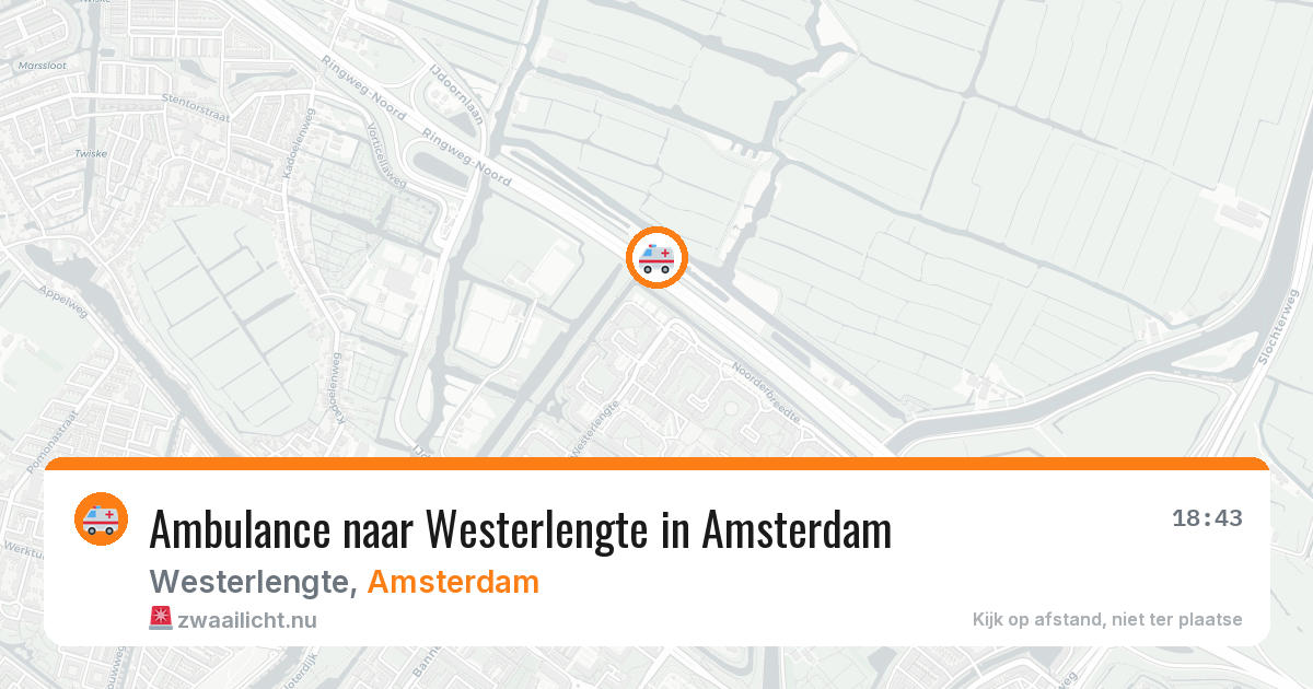 Ambulance naar Westerlengte in Amsterdam — 16 mei 2026
