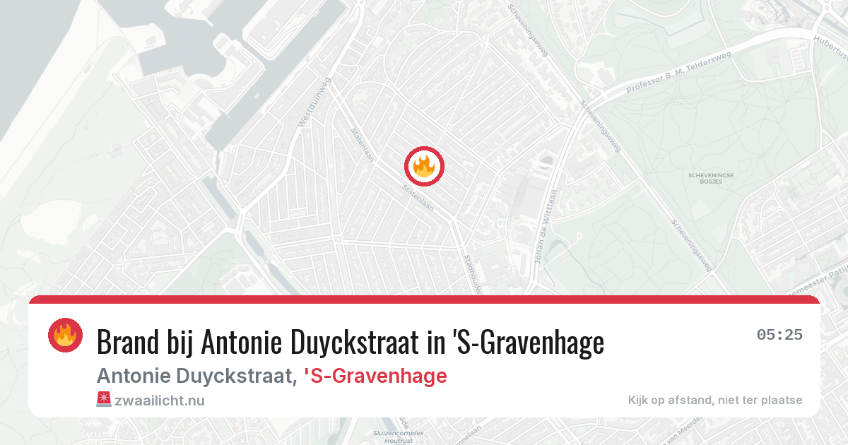 Brand bij Antonie Duyckstraat in 'S-Gravenhage — 17 apr 2026