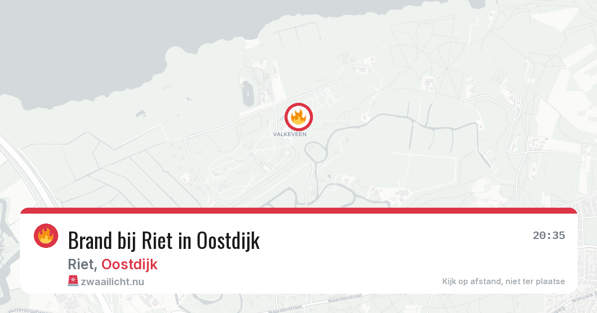 Brand bij Riet in Oostdijk — 18 jul 2026