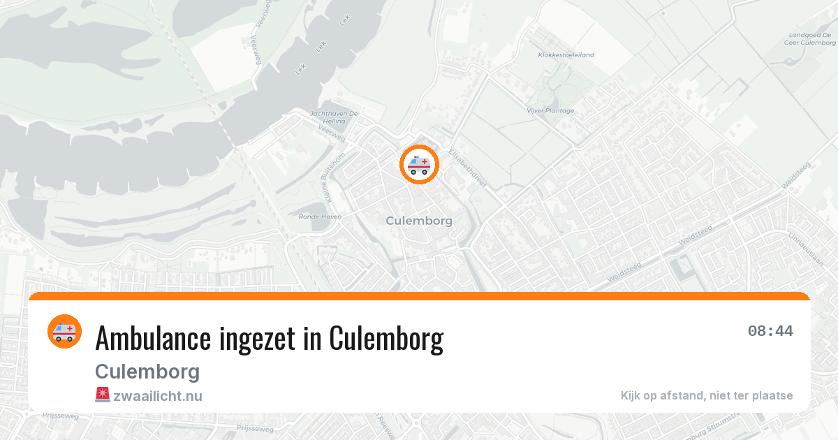 Ambulance ingezet in Culemborg — 18 jul 2026